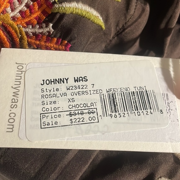 NWT JOHNNY WAS ROSALVA OVERSIZED WEEKEND WASHABLE SILK TUNIC - Picture 5 of 9